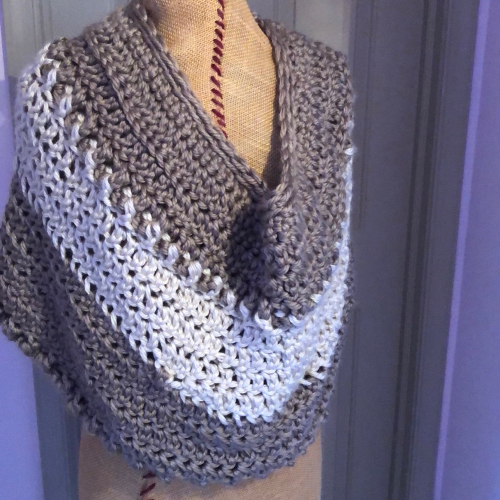 Hand crocheted Outlander inspired soft shawl